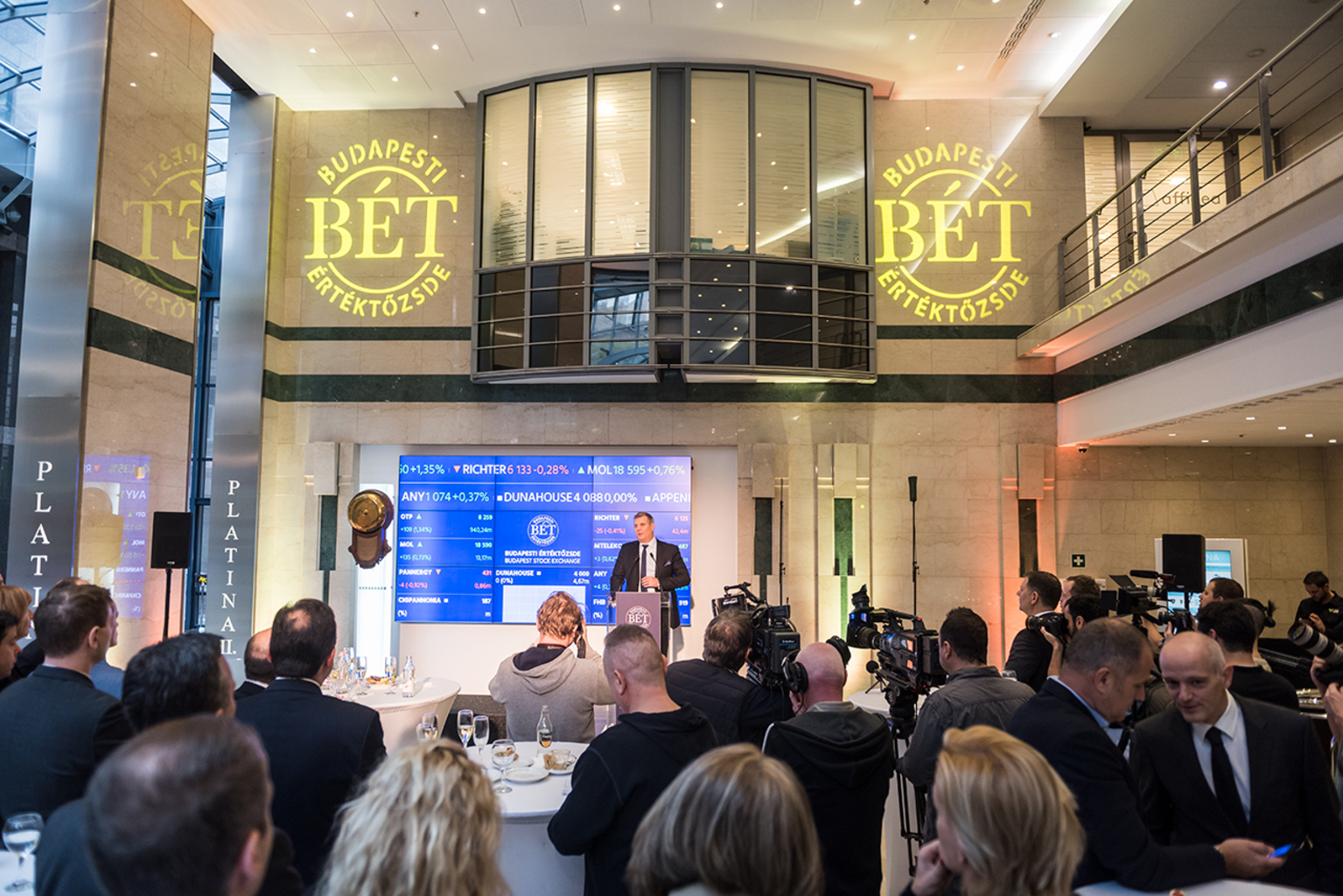 Pictures of the Duna House opening bell ceremony